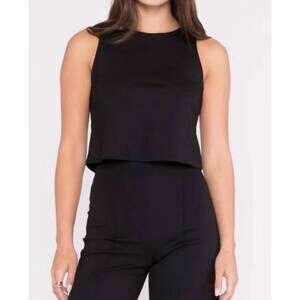 NEW RIPLEY RADER ponte knit tank in black